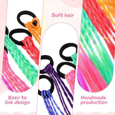 6 Pack Pre-Bonded Kids & Women/Girls Colorful Gradient B view 5