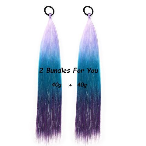 2PCs Small Cute Messy Bun Hair Pieces Thin Hair Women Mini H view 3