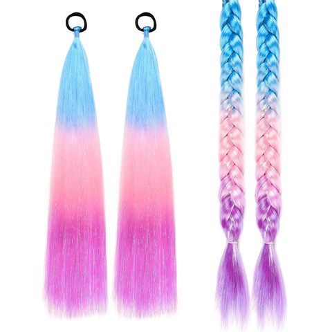 2PCs Small Cute Messy Bun Hair Pieces Thin Hair Women Mini H view 6