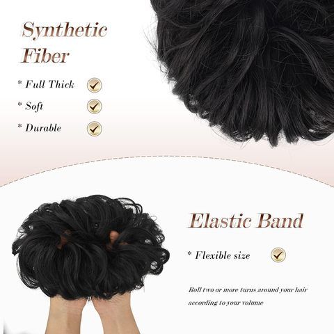 Modern Claw Long Wavy Curly Ponytail Extension Black/Brown 3 view 4