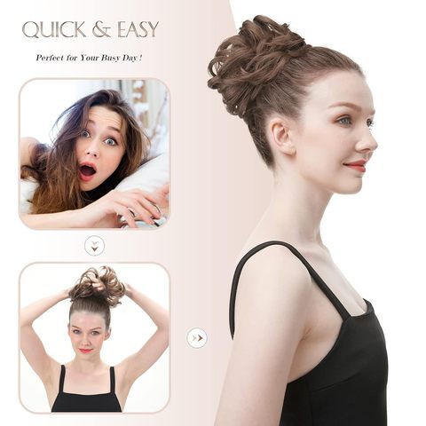 Modern Claw Long Wavy Curly Ponytail Extension Black/Brown 3 view 6