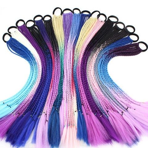 Cross-Border Dreadlock Ponytail Wig Gradient Color 12 Small view 3