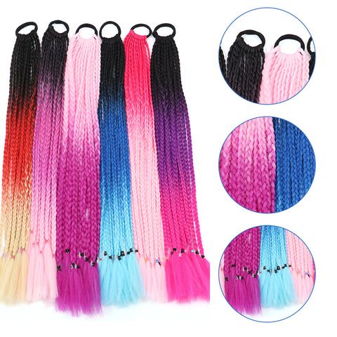 Cross-Border Dreadlock Ponytail Wig Gradient Color 12 Small view 4