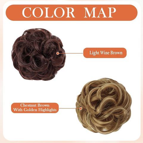 2 Pack Messy Bun Piece Women Fake Hair Extensions High Tempe view 6