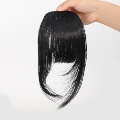 Natural Hair Topper with Bangs Clip in Hairpiece Women Cover view 6