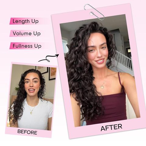 Synthetic Curly Clip-in Hair Extensions 4PCS 16 Inch Chocola view 3