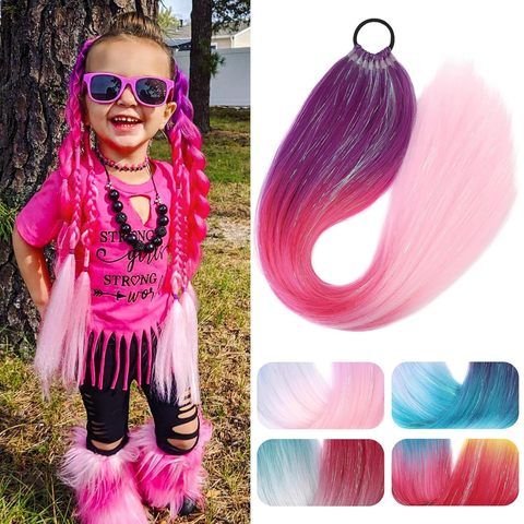 Clip-in Synthetic Hair Extensions Long Wavy 4PCS Thick Dark  view 2