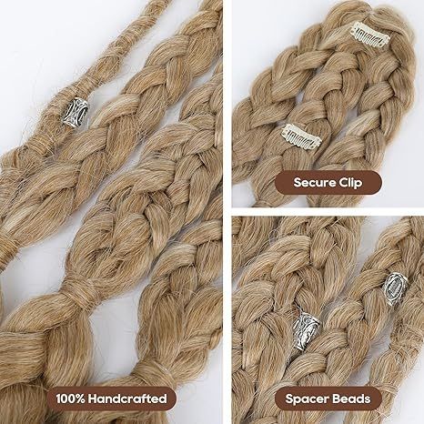 Viking Hair Extensions Men 24" view 5