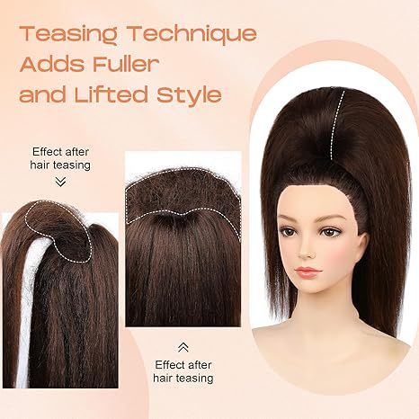 Custom Cheer Ponytail Hair Piece Protein Fiber Fluffy Straig view 3
