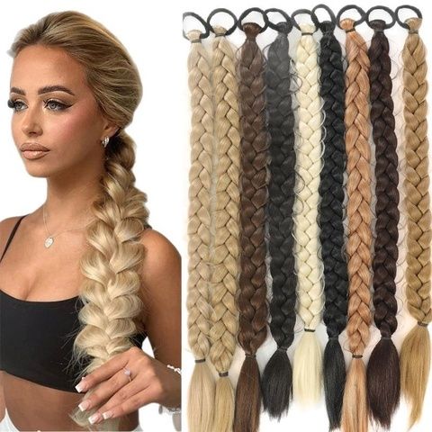 Synthetic Hair Wig European American Braided Twist Machine D view 2