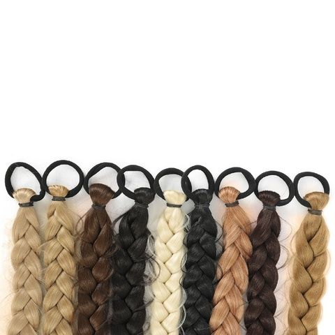 Synthetic Hair Wig European American Braided Twist Machine D view 5